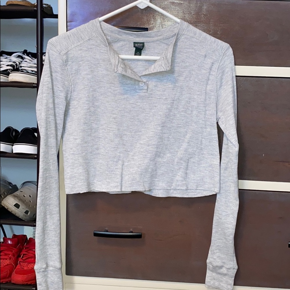 Cropped long sleeve long johns material